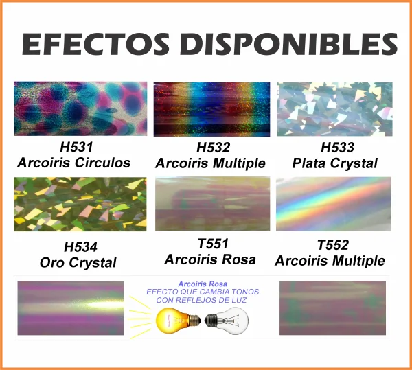 VINIL TEXTIL HOLOGRÁFICO ESPECIAL - Imagen 3
