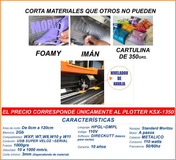 KSX-1350, PLOTTER DE CORTE SERIE PRECISIÓN, 120cm - Imagen 6