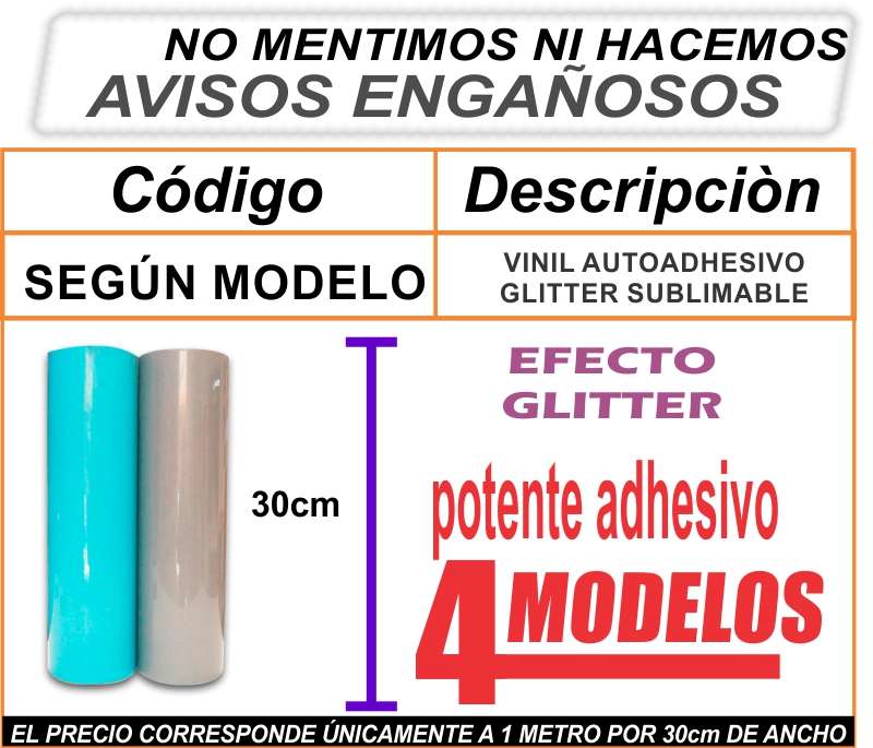 Vinilo Autoadhesivo Transparente Sublimable x Metro - 30 CM