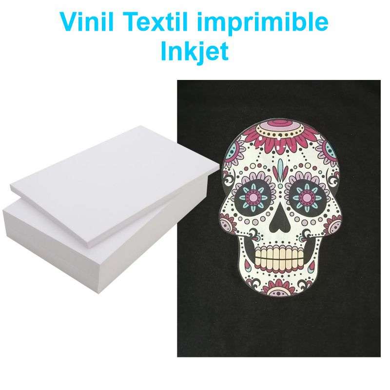 Vinil Textil Imprimible Inkjet 5 Hojas Premium 21 X 25.5 Cm