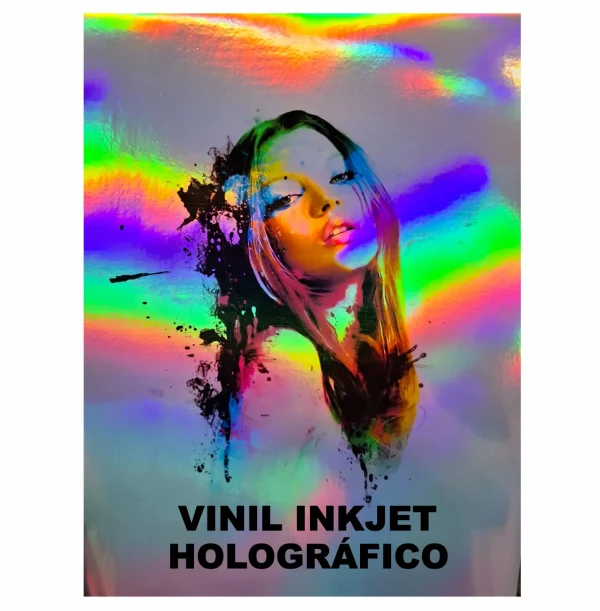 VIKJ-6, VINIL AUTOADHESIVO HOLOGRÁFICO IMPRIMIBLE TINTA COMÚN 10 HOJAS A4