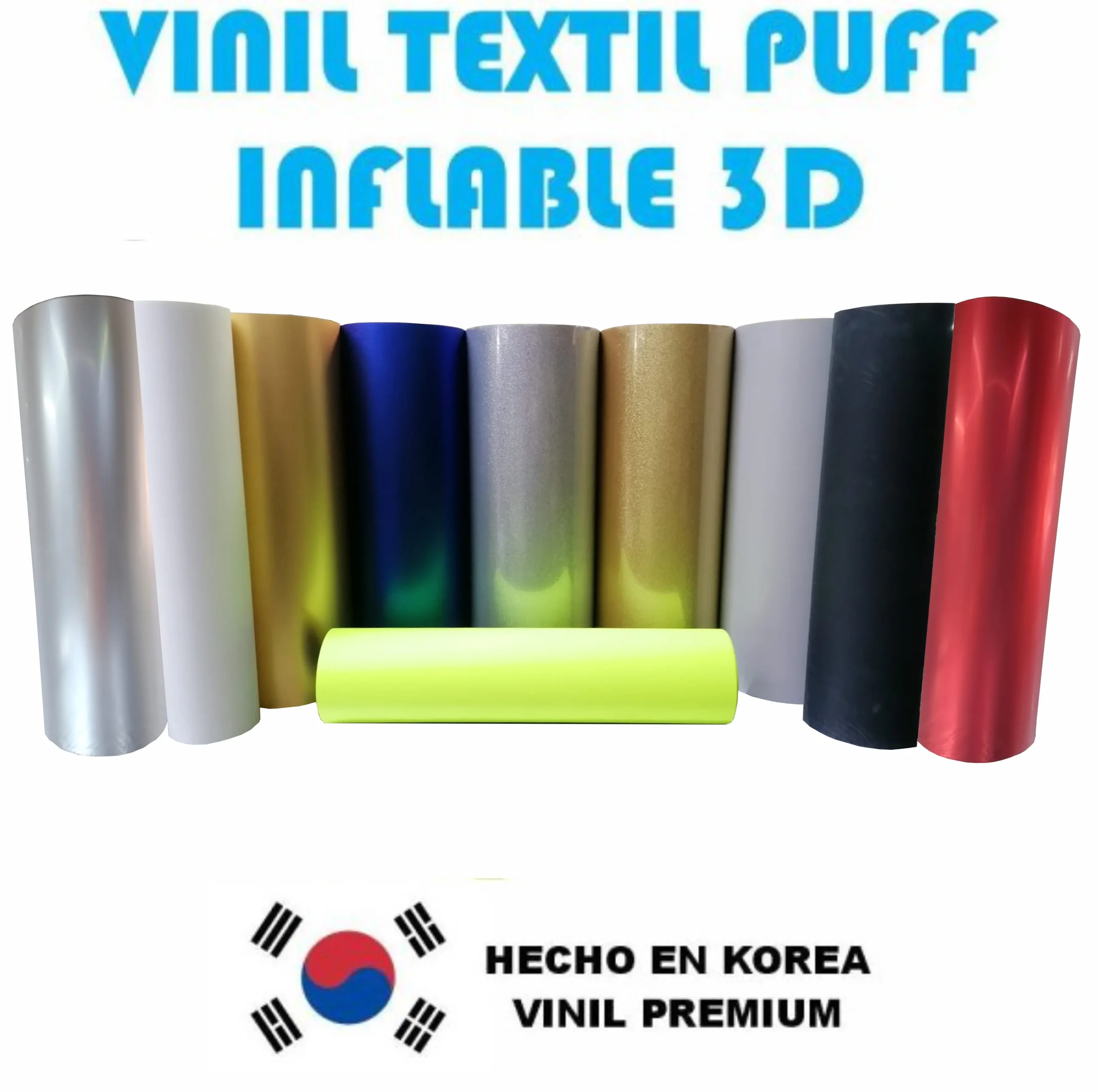 VINIL TEXTIL PUFF "INFLABLE 3D"