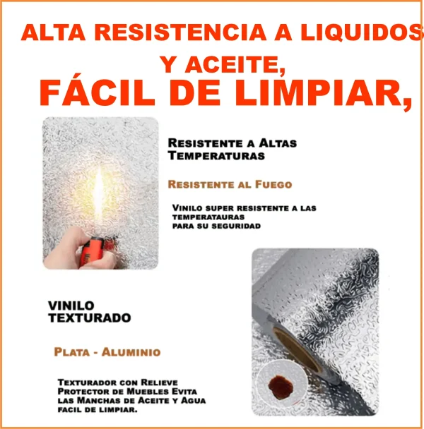 VINIL AUTOADHESIVO IMPERMEABLE PARA COCINA A PRUEBA DE ACEITE - Imagen 3