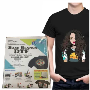 DTF BASE BLANCA IMPRIMIBLE TINTA COMUN DYE 10 HOJAS 20X25CM