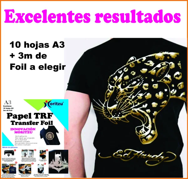 TRF TRANSFER FOIL 10 HOJAS A3 - Imagen 4