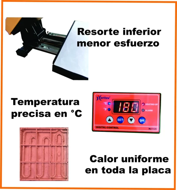 INDUST-38SL MX PLANCHA DE SUBLIMACIÓN DESLIZABLE 10 AÑOS DE GARANTÍA. - Imagen 6