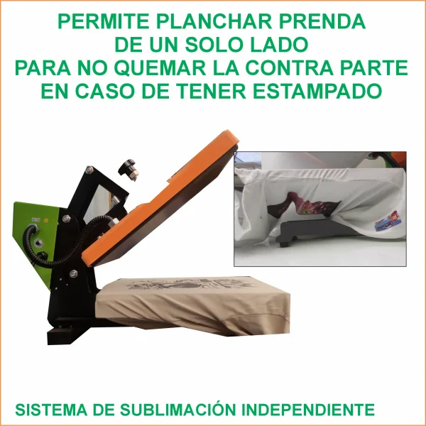 INDUST-38MX PLANCHA DE SUBLIMACIÓN BASE FIJA 10 AÑOS DE GARANTÍA. - Imagen 8