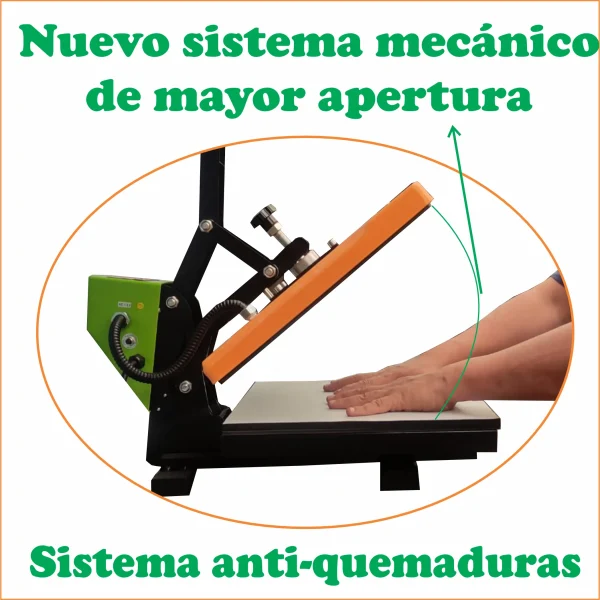 INDUST-38MX PLANCHA DE SUBLIMACIÓN BASE FIJA 10 AÑOS DE GARANTÍA. - Imagen 3