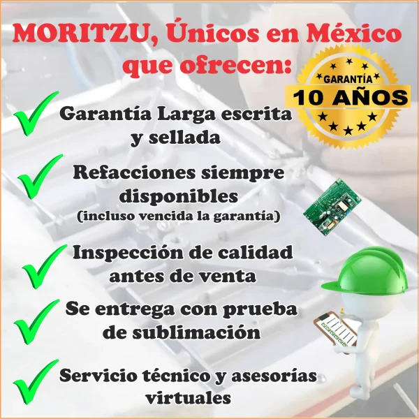 INDUST-38MX PLANCHA DE SUBLIMACIÓN BASE FIJA 10 AÑOS DE GARANTÍA. - Imagen 2