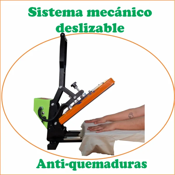 INDUST-38SL MX PLANCHA DE SUBLIMACIÓN BASE DESLIZABLE 10 AÑOS DE GARANTÍA. - Imagen 5