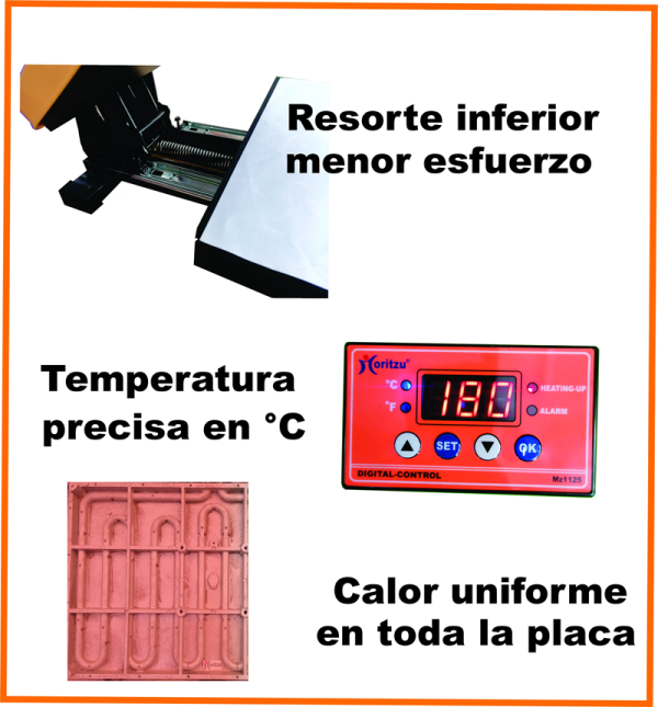 INDUST-38MX PLANCHA DE SUBLIMACIÓN FIJA 10 AÑOS DE GARANTÍA. - Imagen 6