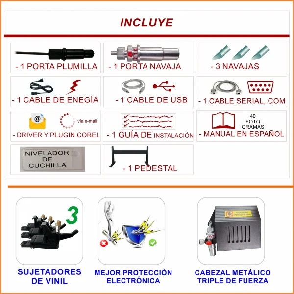 TIT-700X, PLOTTER DE CORTE 60cm TITANIUM TRIPLE DE FUERZA - Imagen 4