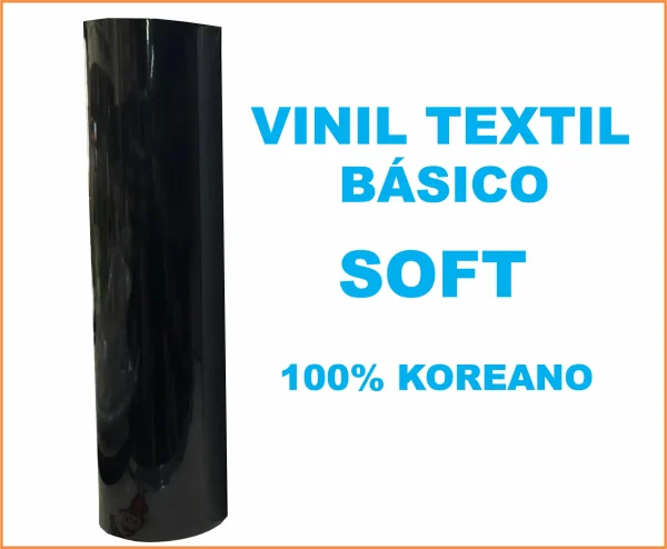 VINIL TEXTIL NEGRO SOFT ACABADO FINO