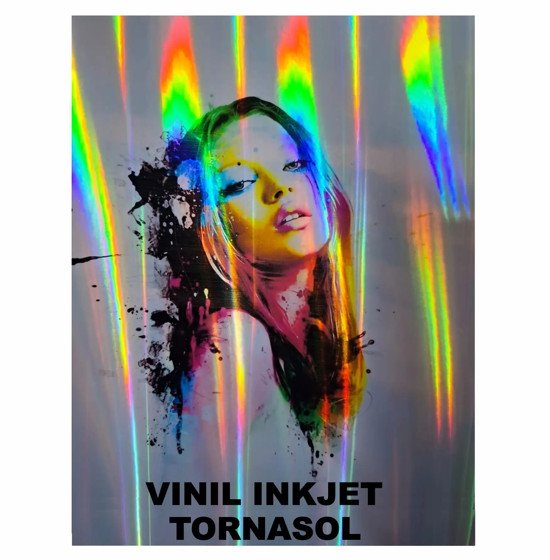 VIKJ-36, VINIL AUTOADHESIVO TORNASOL IMPRIMIBLE TINTA COMÚN 10 HOJAS A4