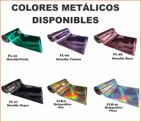 VINIL TEXTIL STRECH METALLIC THERMOADHESIVO PLOTEABLE - Imagen 3